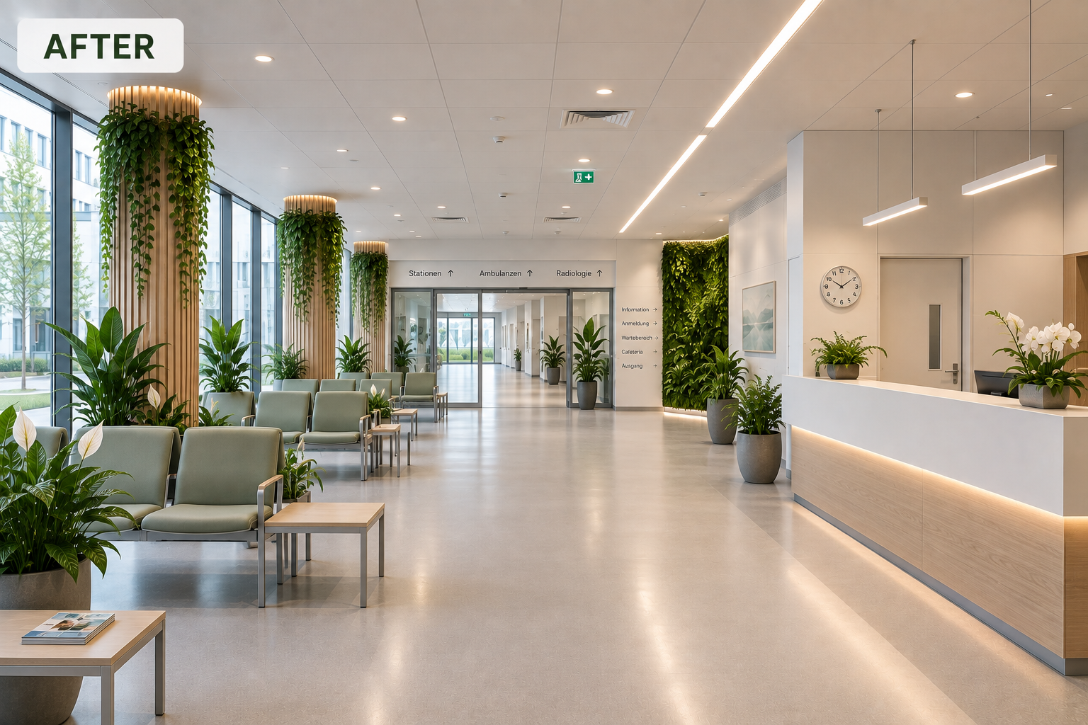 Botaqo Vision für einen einladenden Gesundheitsraum mit natürlichen Elementen
